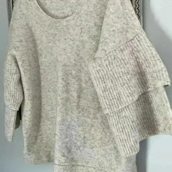 French Connection Urban Flossy Ruffle Bell Sleeve Sweater - Picture 4 of 10